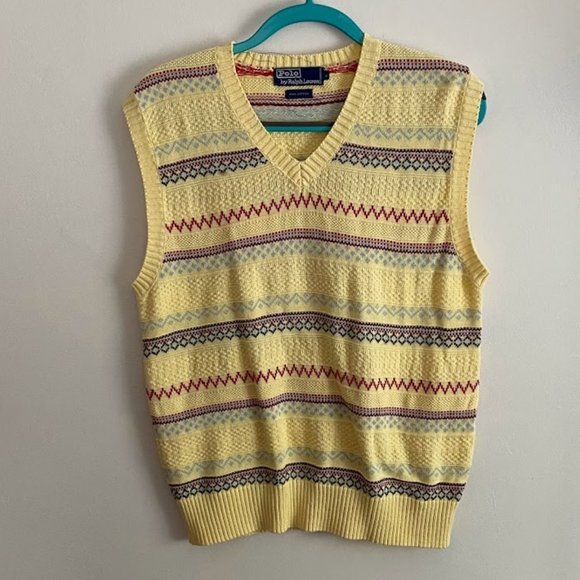 Polo Ralph Lauren Other - Vintage Polo Ralph Lauren Sweater Vest Graphic Men's Large